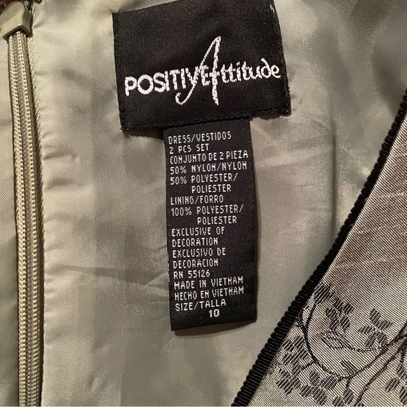 Vintage Positive Attitude Women’s Floral Dress Midi Fit and Flare Size 10 Lined - Picture 3 of 11